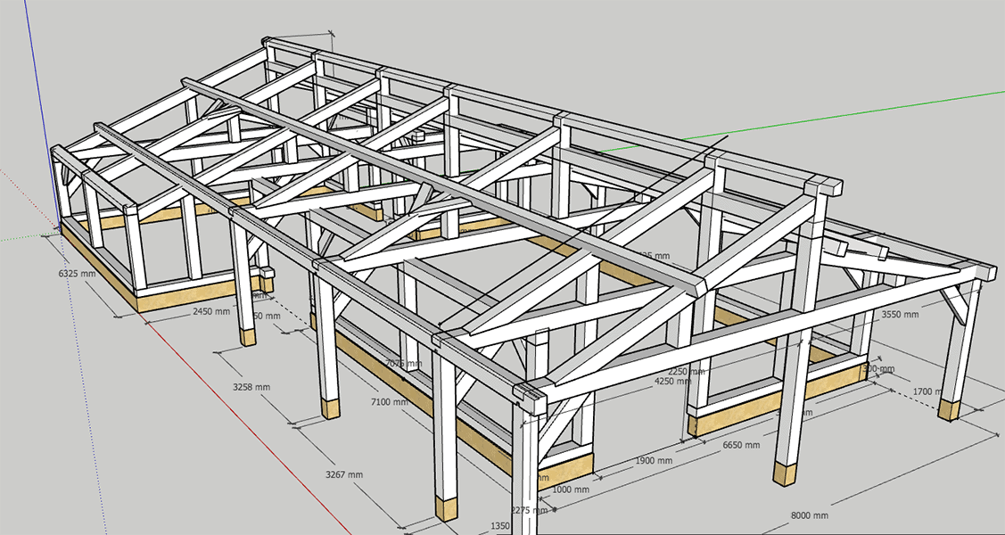 CAD Diagram of an Oak Extension